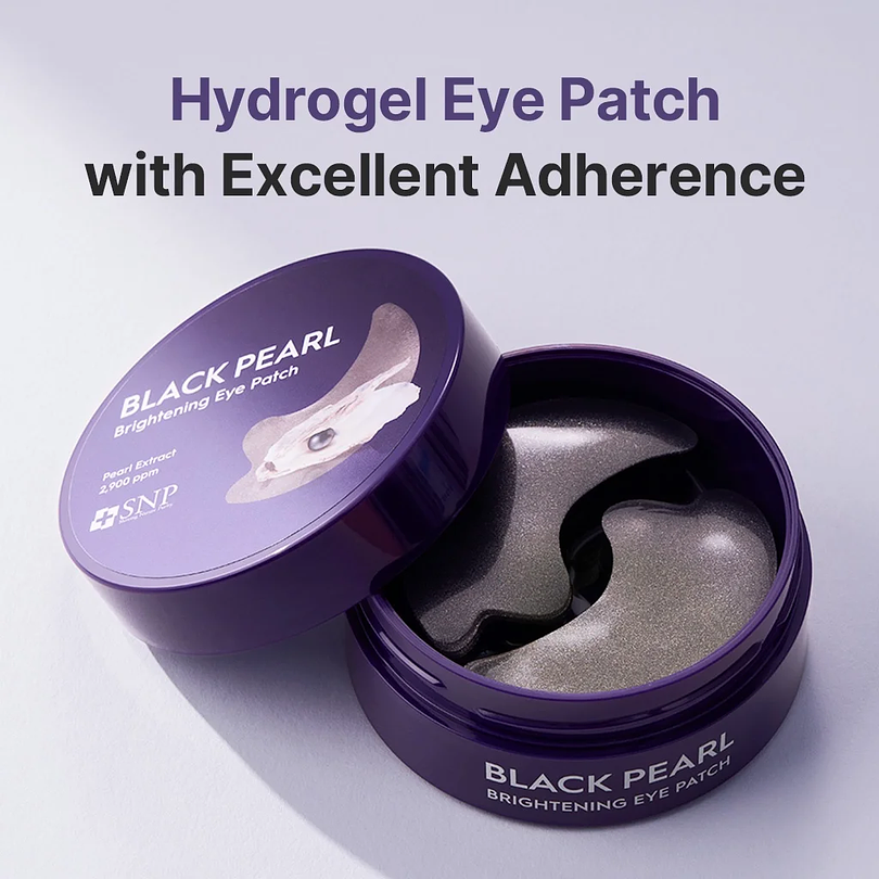 Black Pearl Brightening Eye Patch (SNP) 60 parches de Hidrogel ojeras oscuras, desinflamante  6