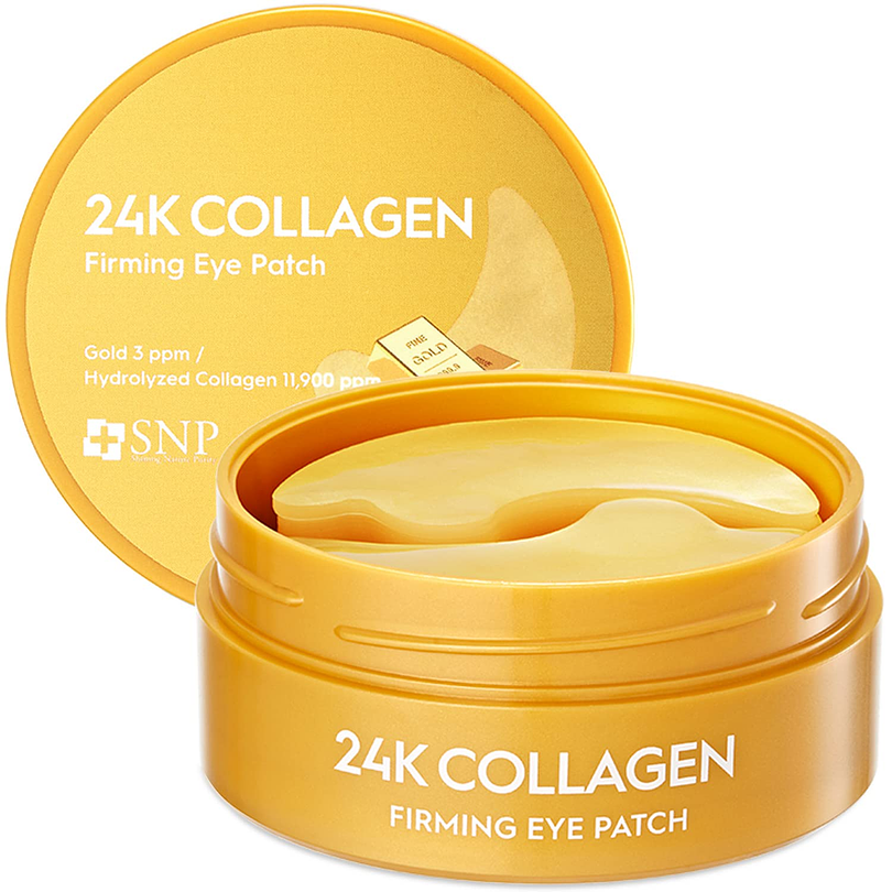 Gold Collagen Firming Eye Patch (SNP) 60 parches de Hidrogel contorno de ojos antiedad desinflamantes 7