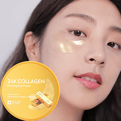 Gold Collagen Firming Eye Patch (SNP) 60 parches de Hidrogel contorno de ojos antiedad desinflamantes