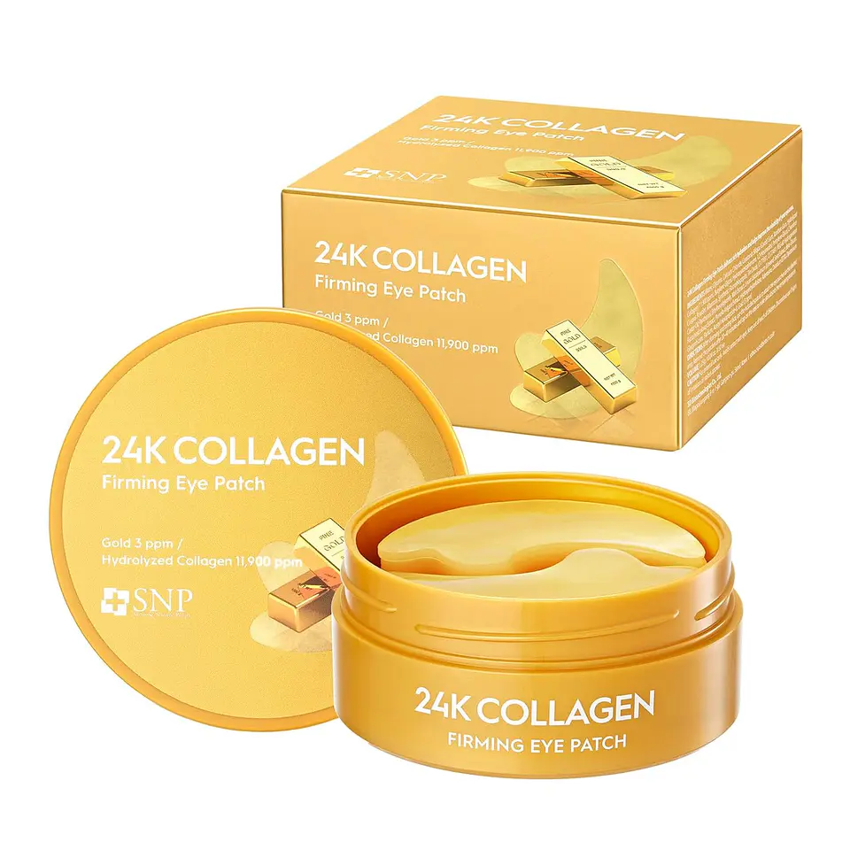 Gold Collagen Firming Eye Patch (SNP) 60 parches de Hidrogel contorno de ojos antiedad desinflamantes 12