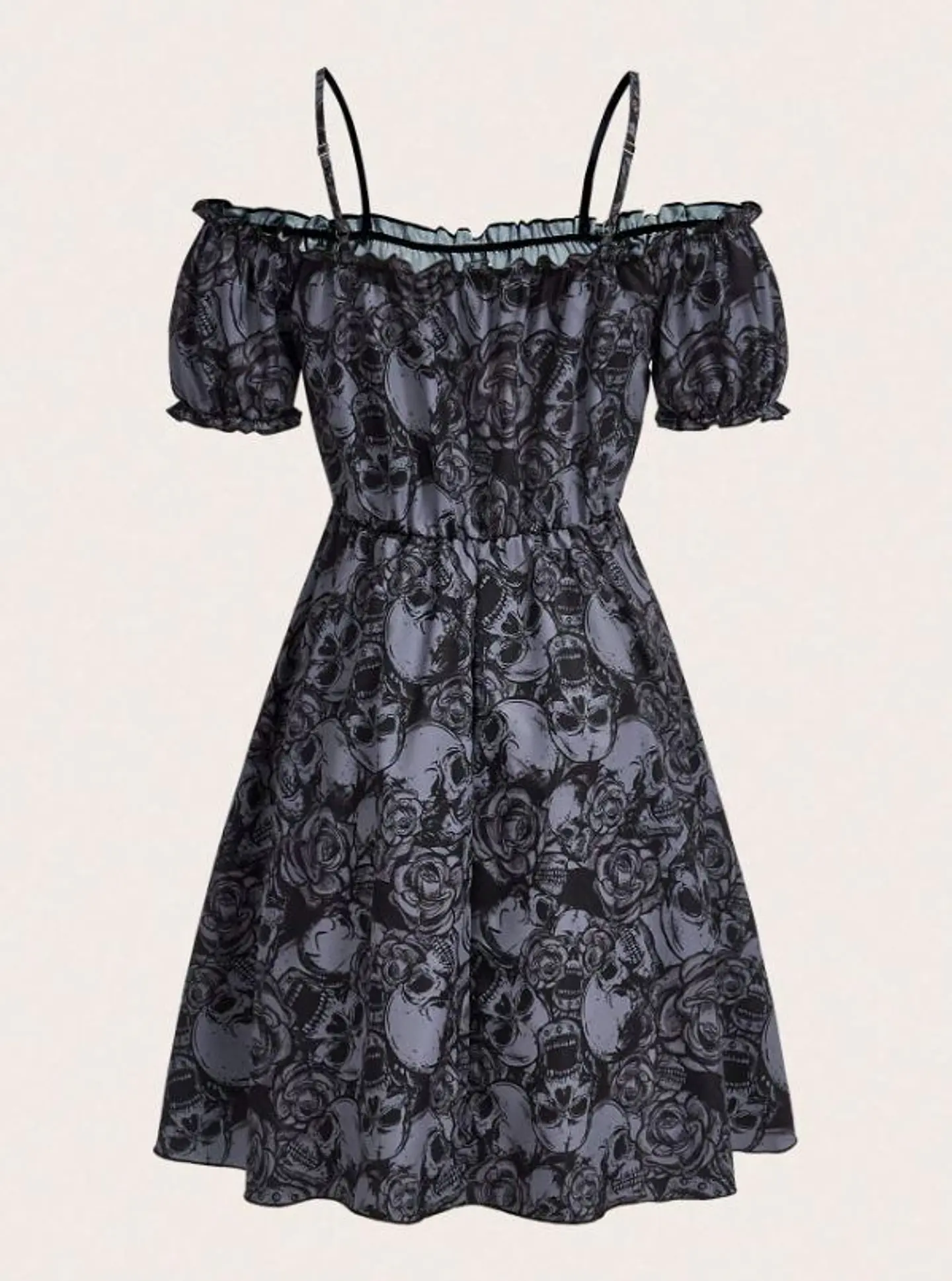 Vestido calaveras talla L 3