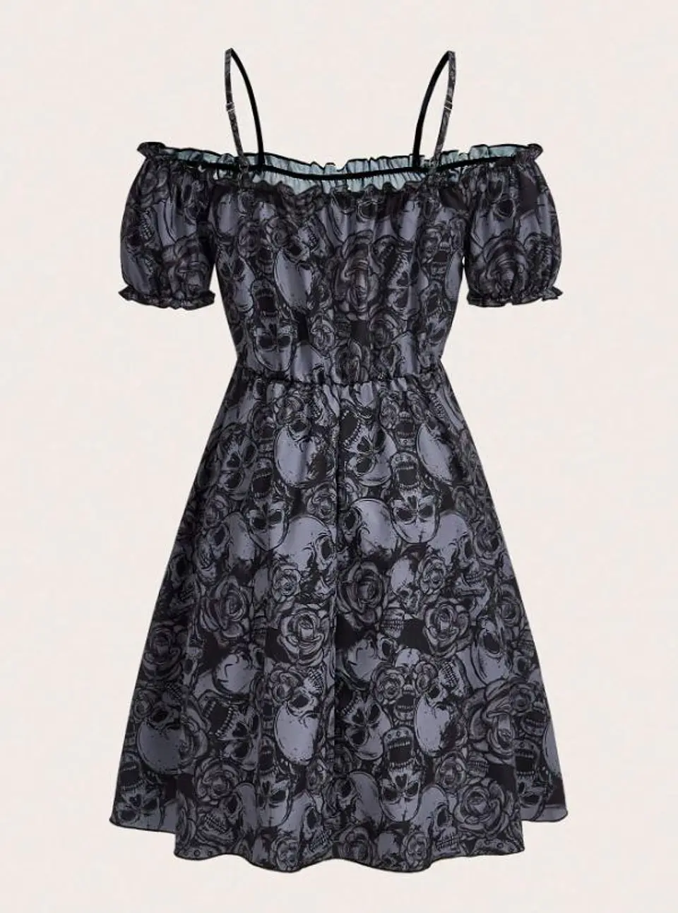 Vestido calaveras talla L 3