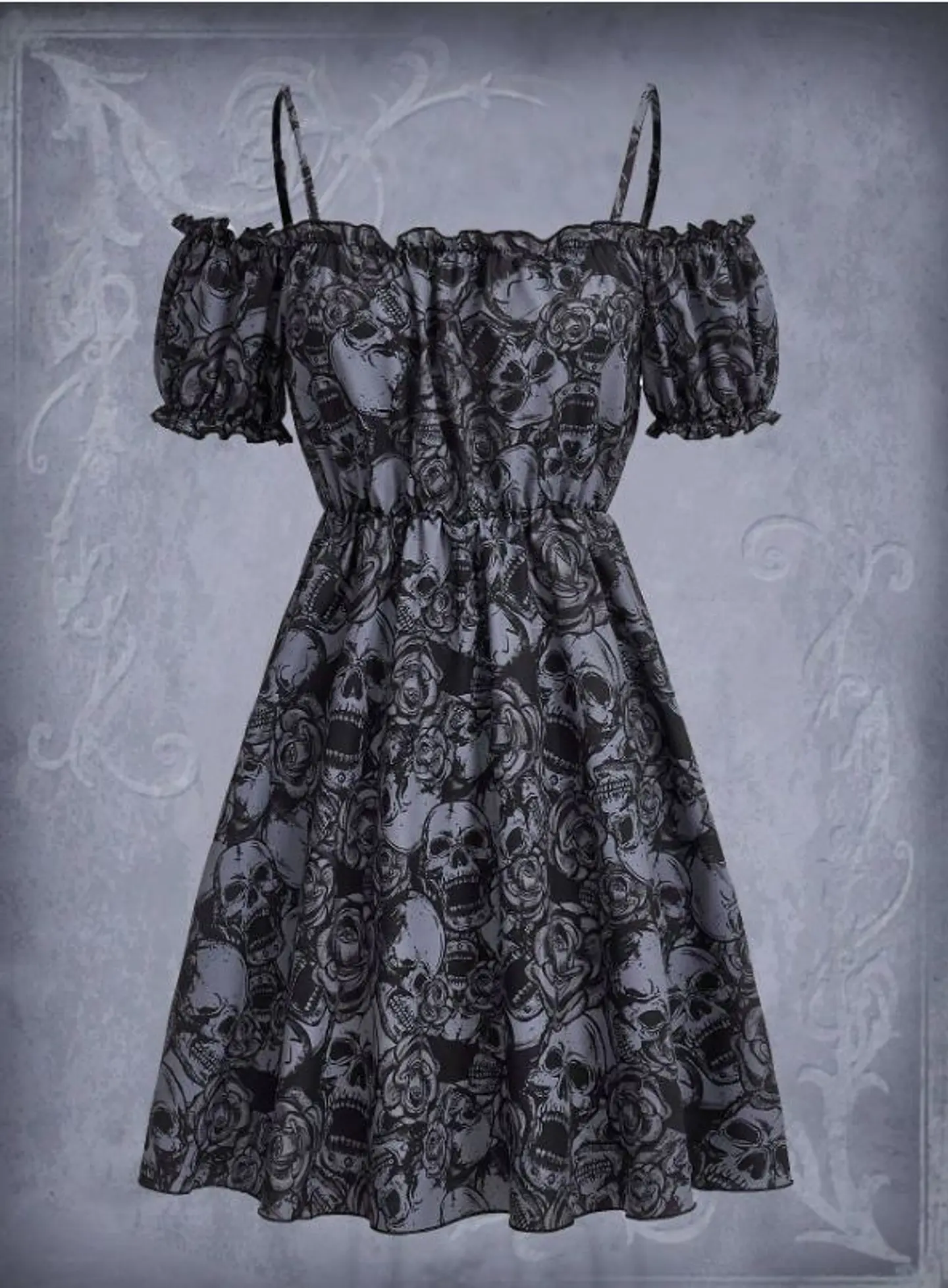 Vestido calaveras talla L 1