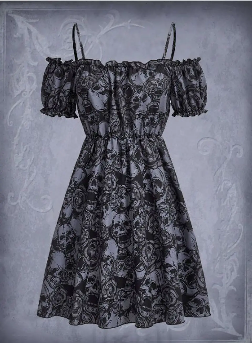 Vestido calaveras talla L 1