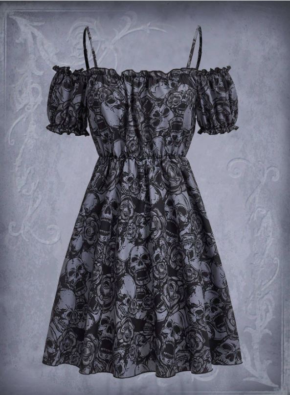 SHEIN Vestido calaveras talla L