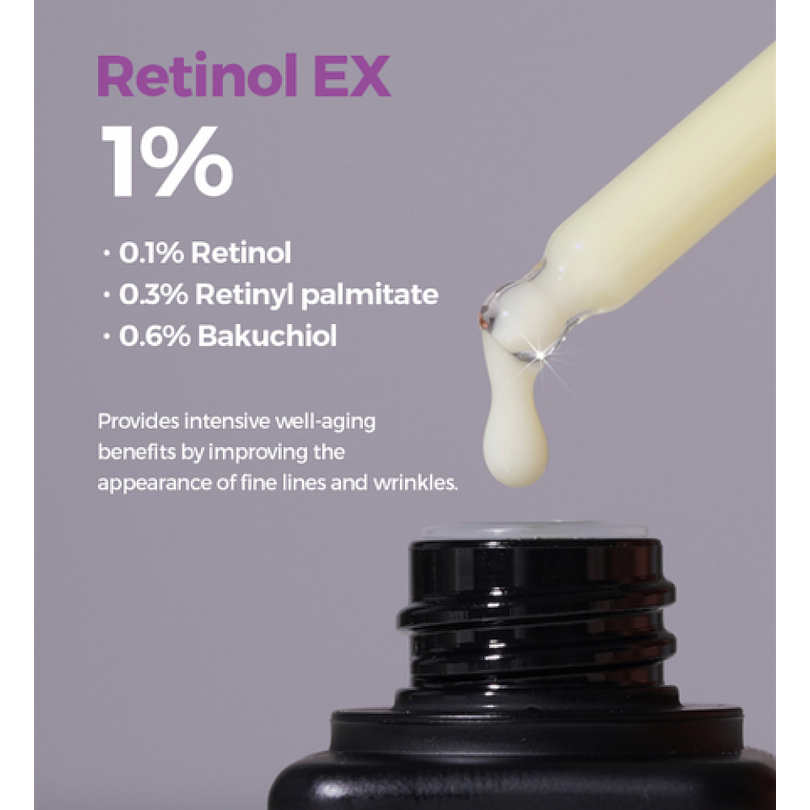 Hyper Retinol EX 1.0 Serum (Isntree) - 20 ml Serum antiedad 0.1% retinol, 0.6% bakuchiol, 0.3% retinilo 2