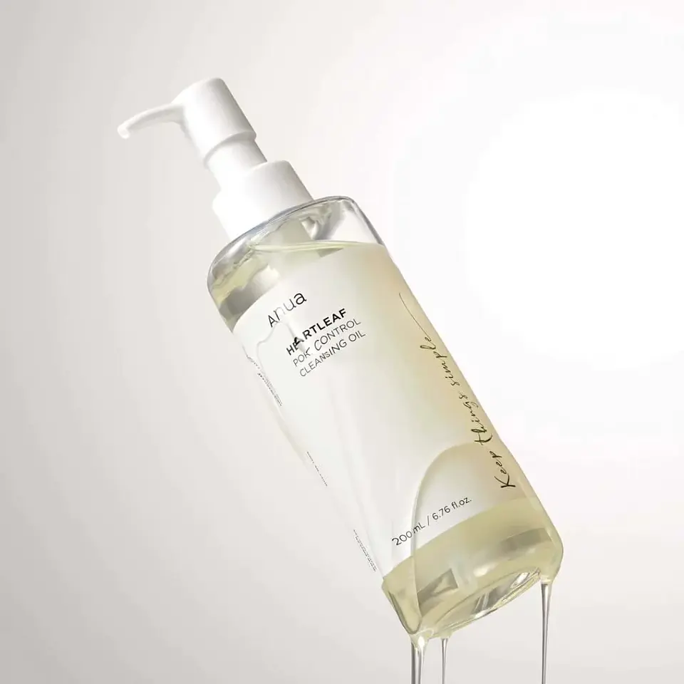  Heartleaf Pore Control Cleansing Oil - 200ml (Anua) -Limpiador oleoso desmaquillante  2