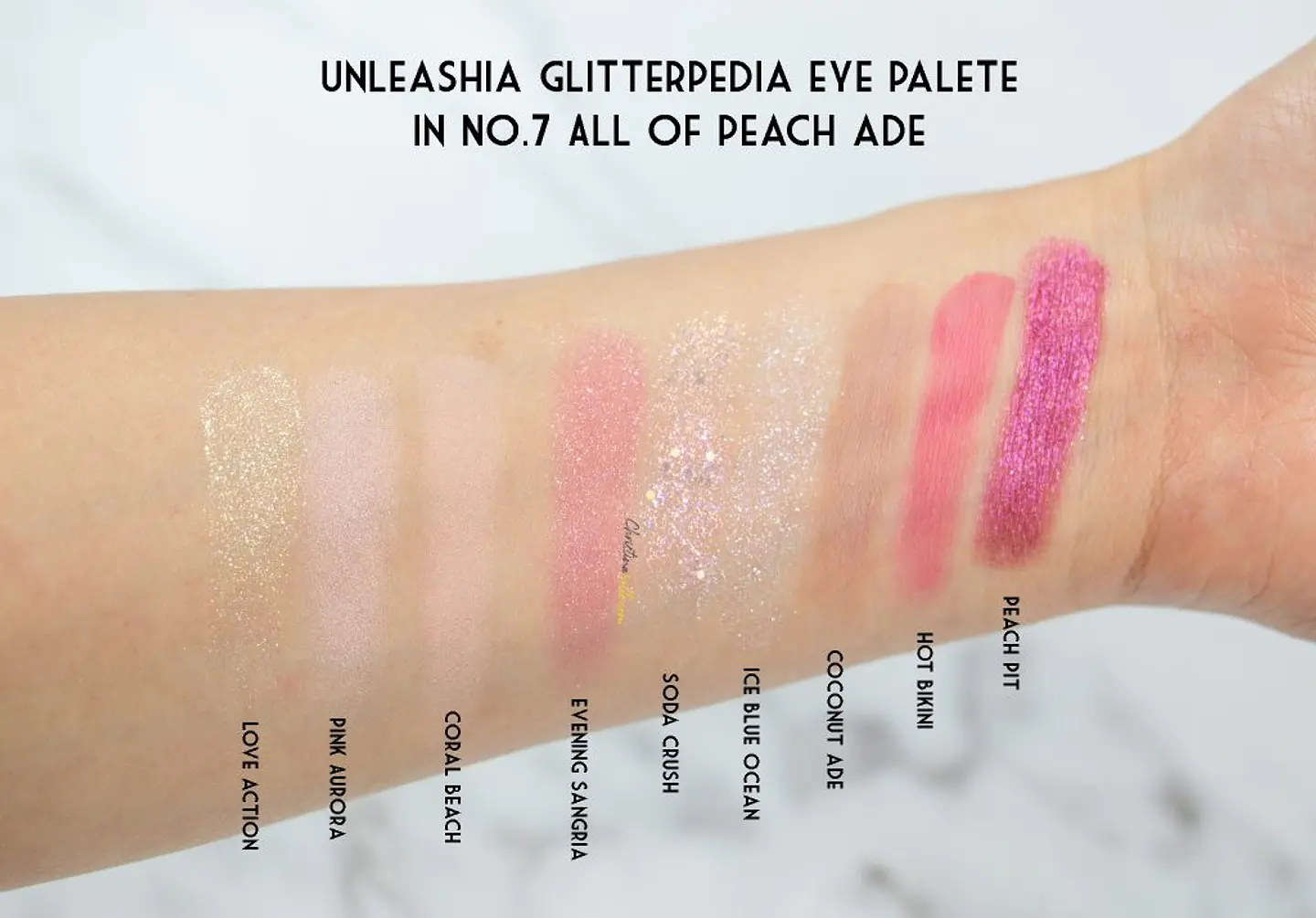 Glitterpedia Eye Palette N7 All of Peach Ade (Unleashia) Paleta sombras  3