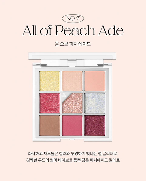 Glitterpedia Eye Palette N7 All of Peach Ade (Unleashia) Paleta sombras 