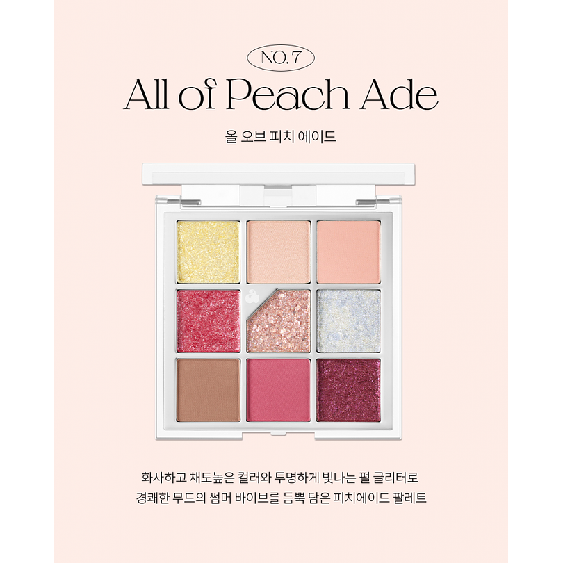 Glitterpedia Eye Palette N7 All of Peach Ade (Unleashia) Paleta sombras  2