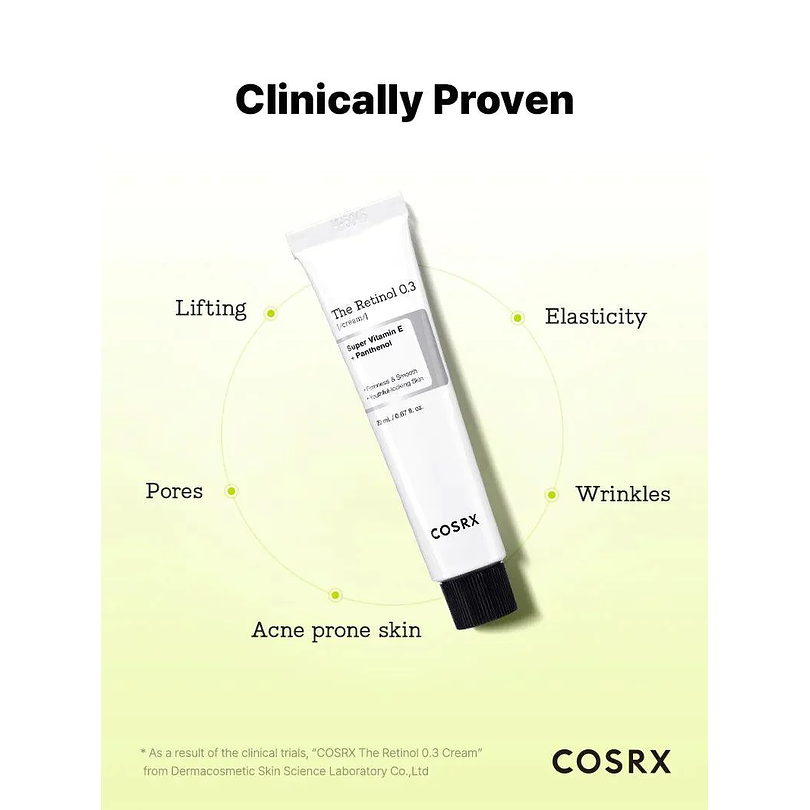 The Retinol 0.3 Cream (COSRX) - 20ml Crema antiedad con retinol al 0,3% 3