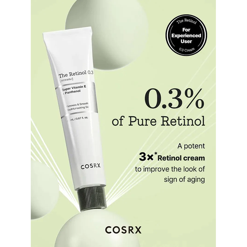 The Retinol 0.3 Cream (COSRX) - 20ml Crema antiedad con retinol al 0,3% 2