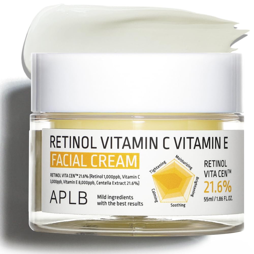 APLB Retinol Vitamin C Vitamin E Facial Cream (APLB)  - 55ml Crema antiedad multifuncional con Retinol y Vitamina C