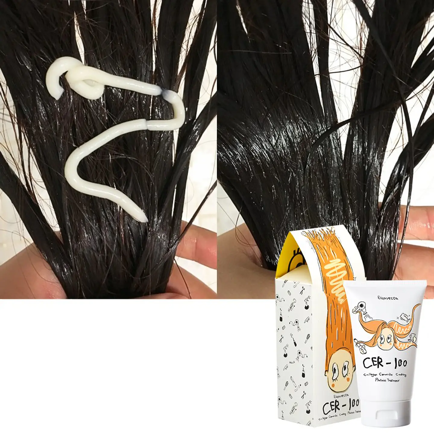 CER-100 Collagen Ceramide Coating Hair Protein Treatment (Elizavecca)- 100ml Tratamiento para cabello reparador 6