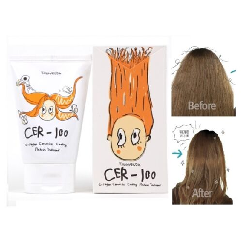 CER-100 Collagen Ceramide Coating Hair Protein Treatment (Elizavecca)- 100ml Tratamiento para cabello c 1