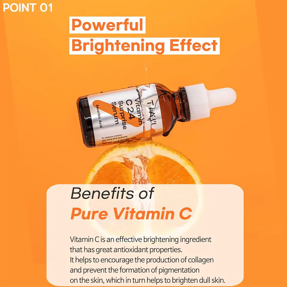 Vitamin C 24 Surprise Serum (TIAM) -30ml Serum aclarante antimanchas con 24% vitamina C 12
