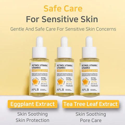 Retinol Vitamin C Vitamin E Ampoule Serum (APLB) - 40ml Serum antiedad multifuncional con Retinol, Vitamina C, Vitamina E y Centella Asiática
