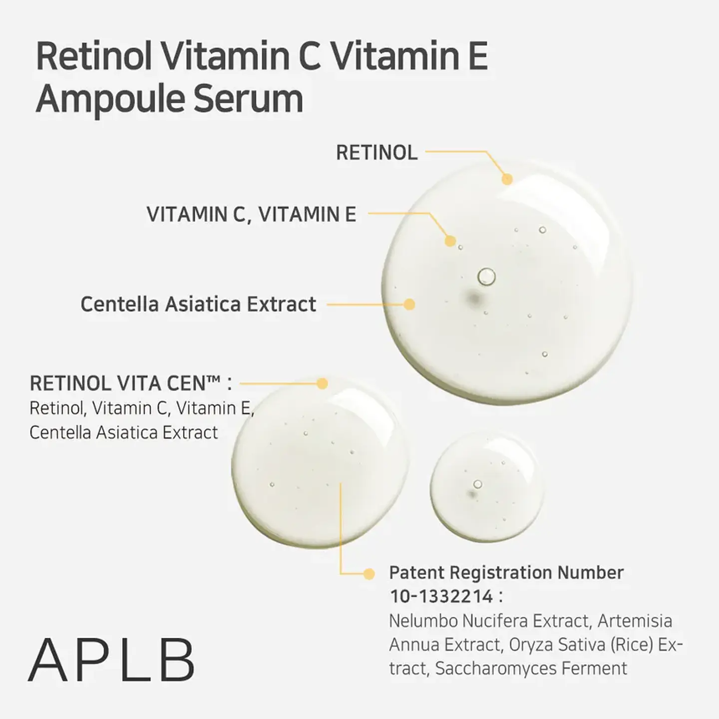 Retinol Vitamin C Vitamin E Ampoule Serum (APLB) - 40ml Serum antiedad multifuncional con Retinol, Vitamina C, Vitamina E y Centella Asiática 15