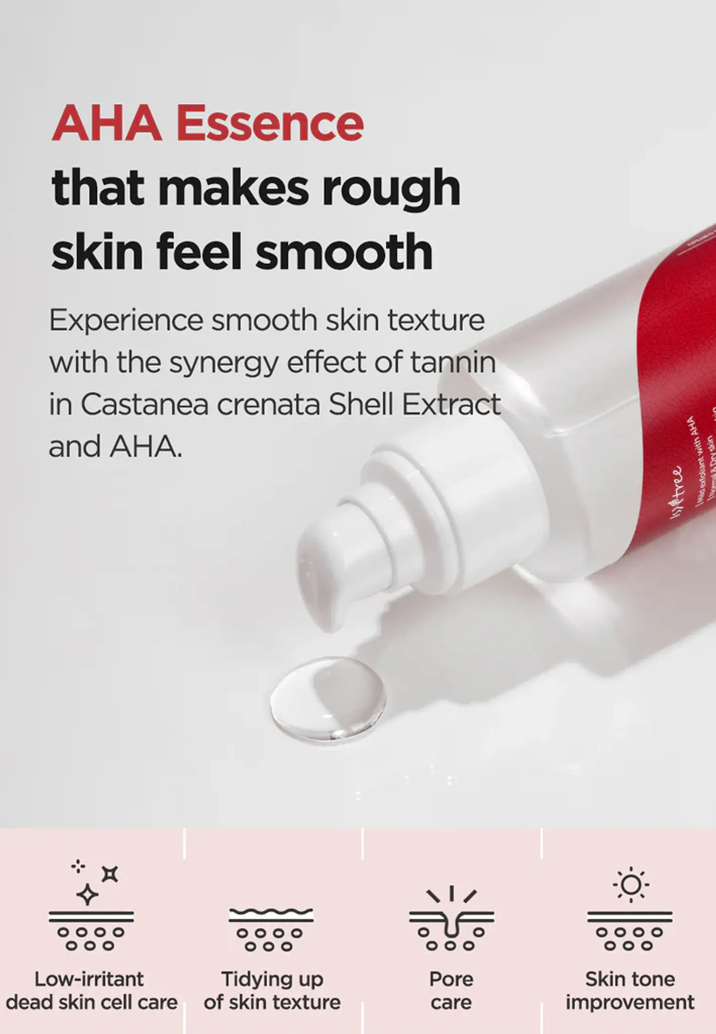 Chestnut AHA 8% Clear Essence (Isntree) - 100ml Esencia exfoliante 5