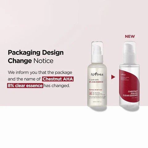 Chestnut AHA 8% Clear Essence (Isntree) - 100ml Esencia exfoliante