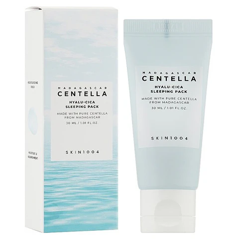 Madagascar Centella Hyalu-cica Sleeping Pack (SKIN1004) -100ml Crema nocturna con centella asiática y ácido hialurónico