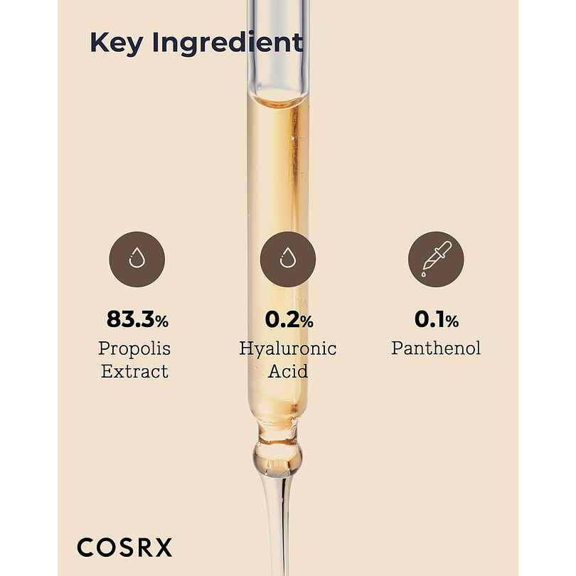 Full Fit Propolis Light Ampoule (COSRX) - 30ml  Serum reparador 83% propóleo 9