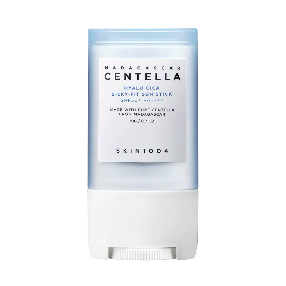 Madagascar Centella Hyalu-Cica Silky-Fit Sun Stick SPF50+ PA++++  (SKIN1004) - 20gr Protector solar en barra pieles sensibles con ácido hialurónico y centella asiática 1