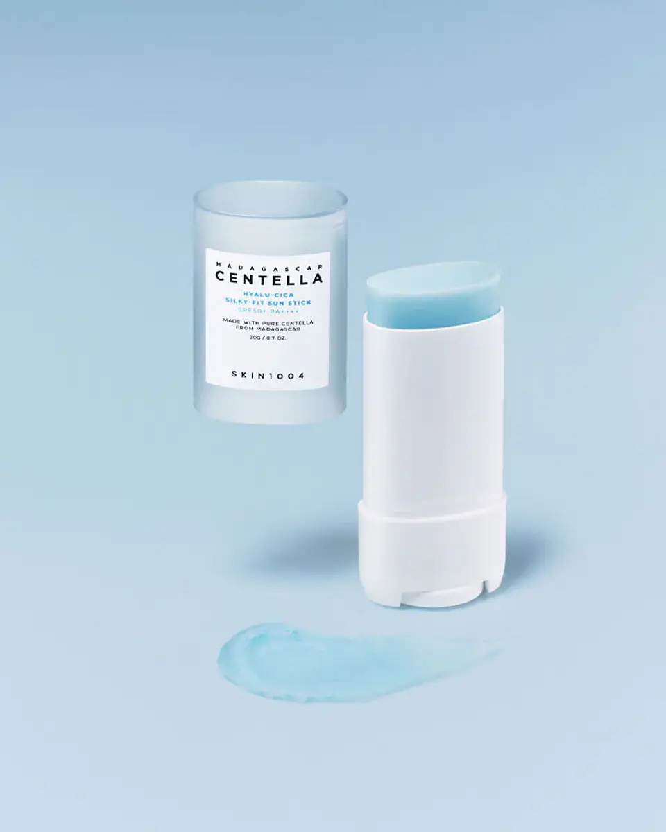 Madagascar Centella Hyalu-Cica Silky-Fit Sun Stick SPF50+ PA++++  (SKIN1004) - 20gr Protector solar en barra pieles sensibles con ácido hialurónico y centella asiática 9