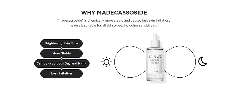 Madagascar Centella Tone Brightening Capsule Ampoule (SKIN1004) - 30ml Serum calmante y aclarante con 77% centella y 4% niacinamida 8