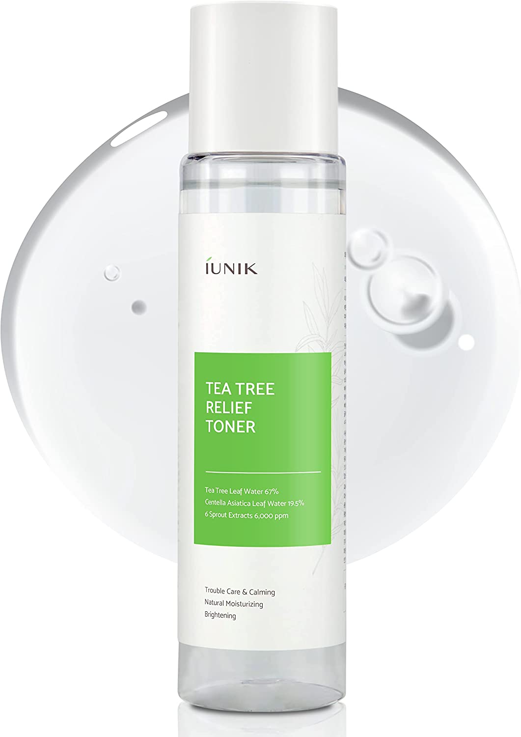 Iunik Tea Tree Relief Toner (iUNIK) - 200ml Tónico 67% árbol de té y centella para pieles grasas