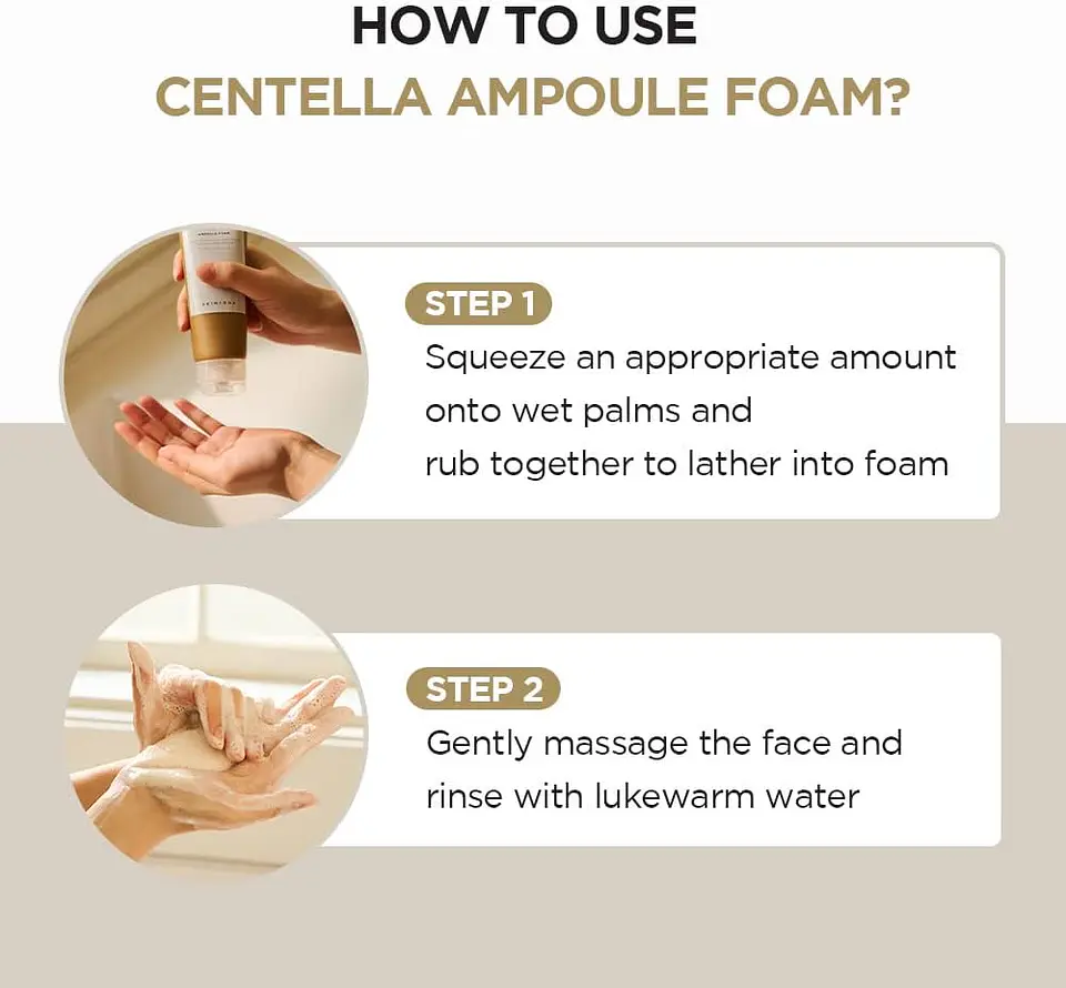 Madagascar Centella Ampoule Foam (SKIN1004) - 125ml Limpiador en espuma calmante pieles sensibles 3