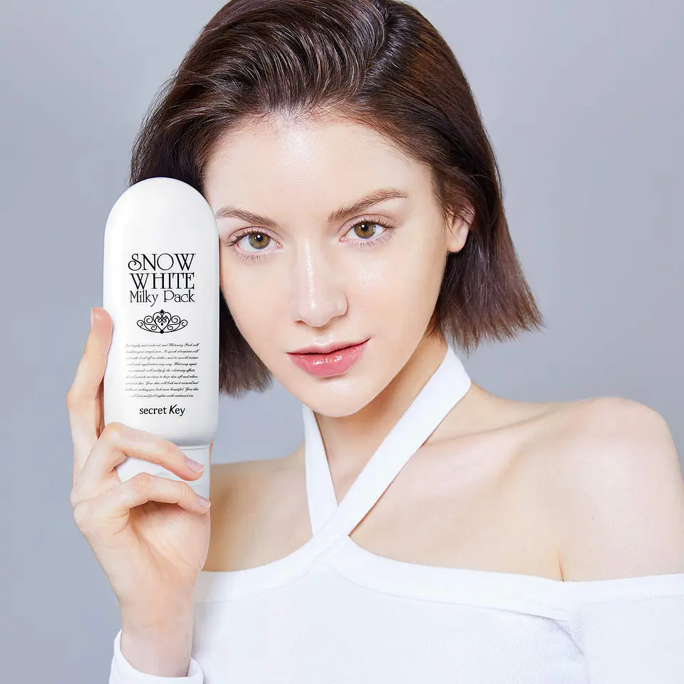 Snow White Milky Pack (Secret Key) - 200 ml Crema aclarante para cuerpo y rostro 6