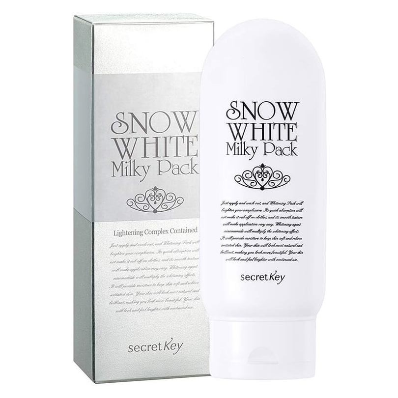 Snow White Milky Pack (Secret Key) - 200 ml Crema aclarante para cuerpo y rostro 9