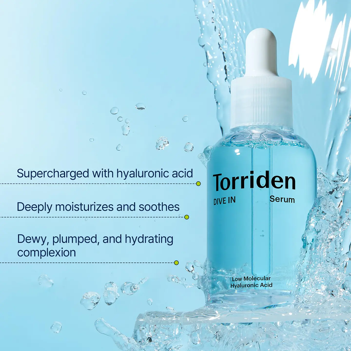 Dive-In Low Molecular Hyaluronic Acid Serum (Torriden) - 50ml Serum ultra hidratante ácido hialurónico 11