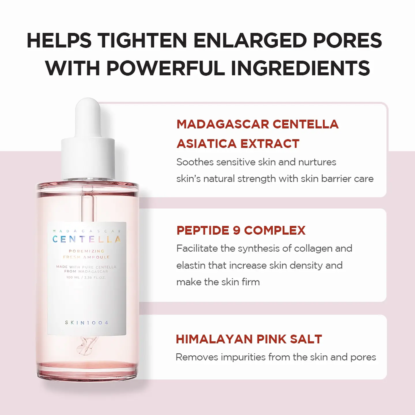 Madagascar Centella Poremizing Fresh Ampoule (SKIN1004) - 50ml Serum poros dilatados 5