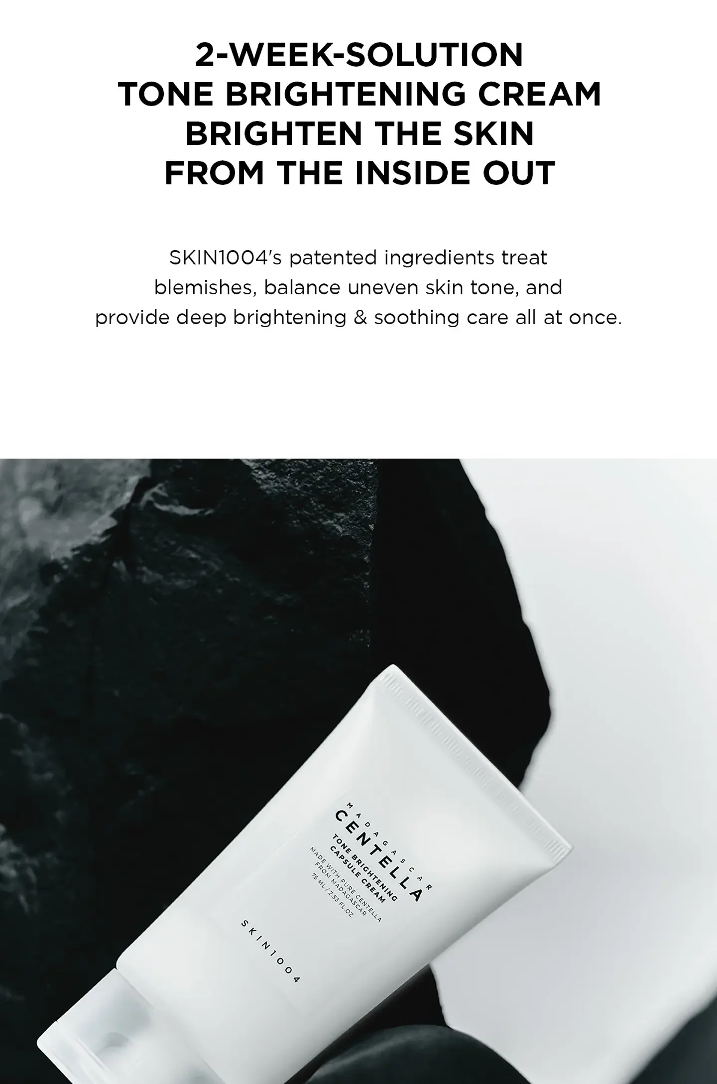 Madagascar Centella Tone Brightening Capsule Cream (SKIN1004) -75ml  Crema aclarante con niacinamida y ácido tranexámico 13