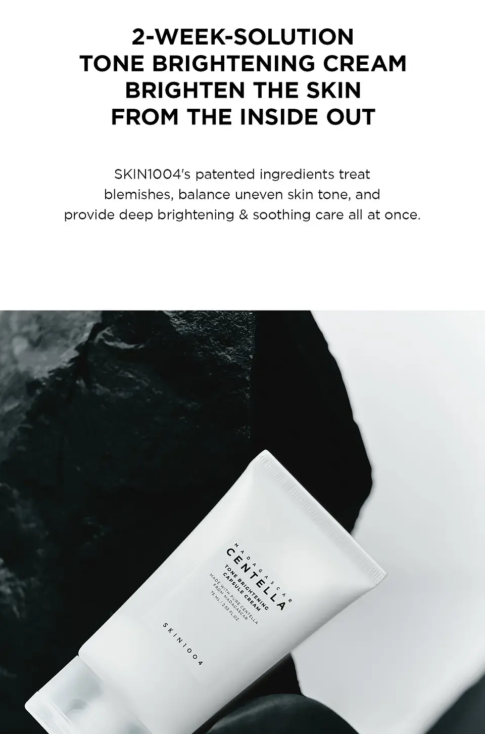 Madagascar Centella Tone Brightening Capsule Cream (SKIN1004) -75ml  Crema aclarante con niacinamida y ácido tranexámico 13