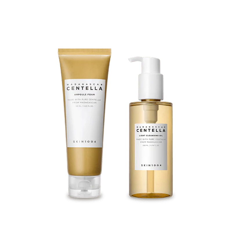 Pack Doble Limpieza Madagascar Centella Double Cleansing Duo (SKIN1004) - Limpiador oleoso 200ml + Limpiador en espuma 125 ml  1