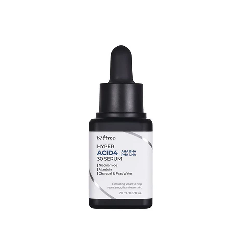 Hyper Acid 4 AHA BHA PHA LHA Serum (Isntree) - 20 ml Serum exfoliante químico 4 tipos de ácidos pieles problemáticas
