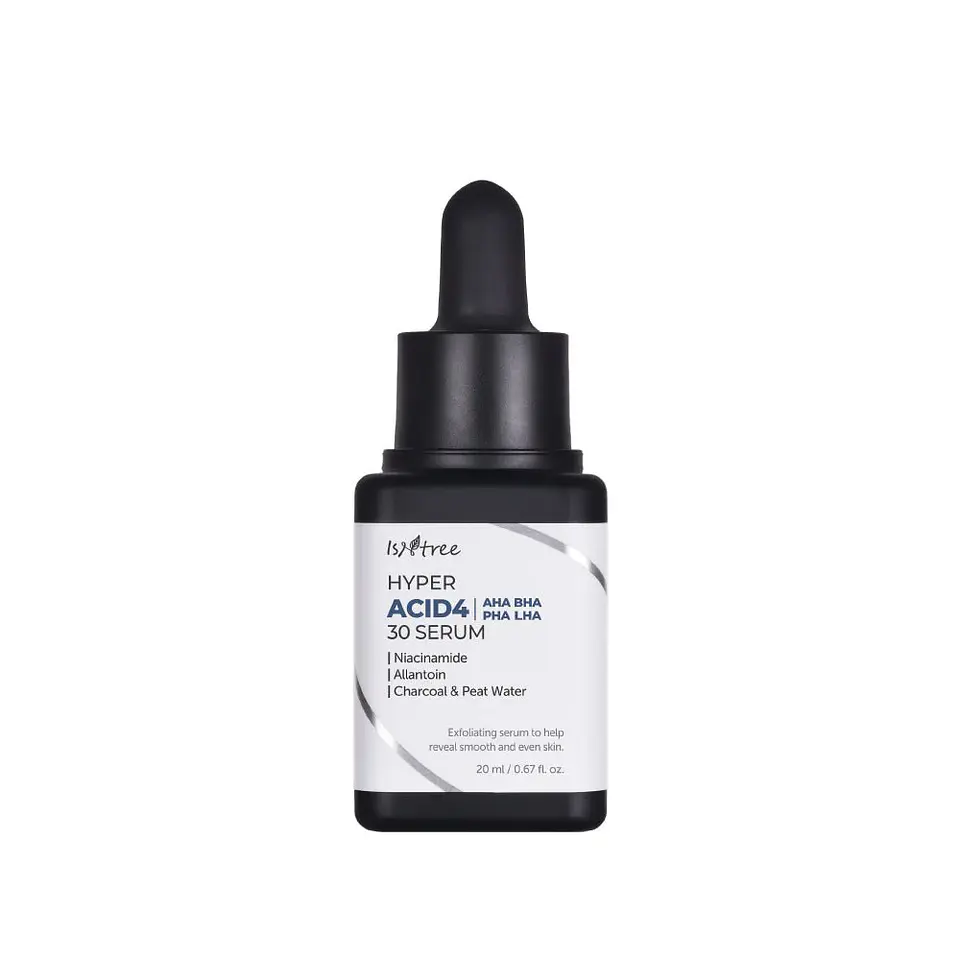 Hyper Acid 4 AHA BHA PHA LHA Serum (Isntree) - 20 ml Serum exfoliante químico 4 tipos de ácidos pieles problemáticas 1