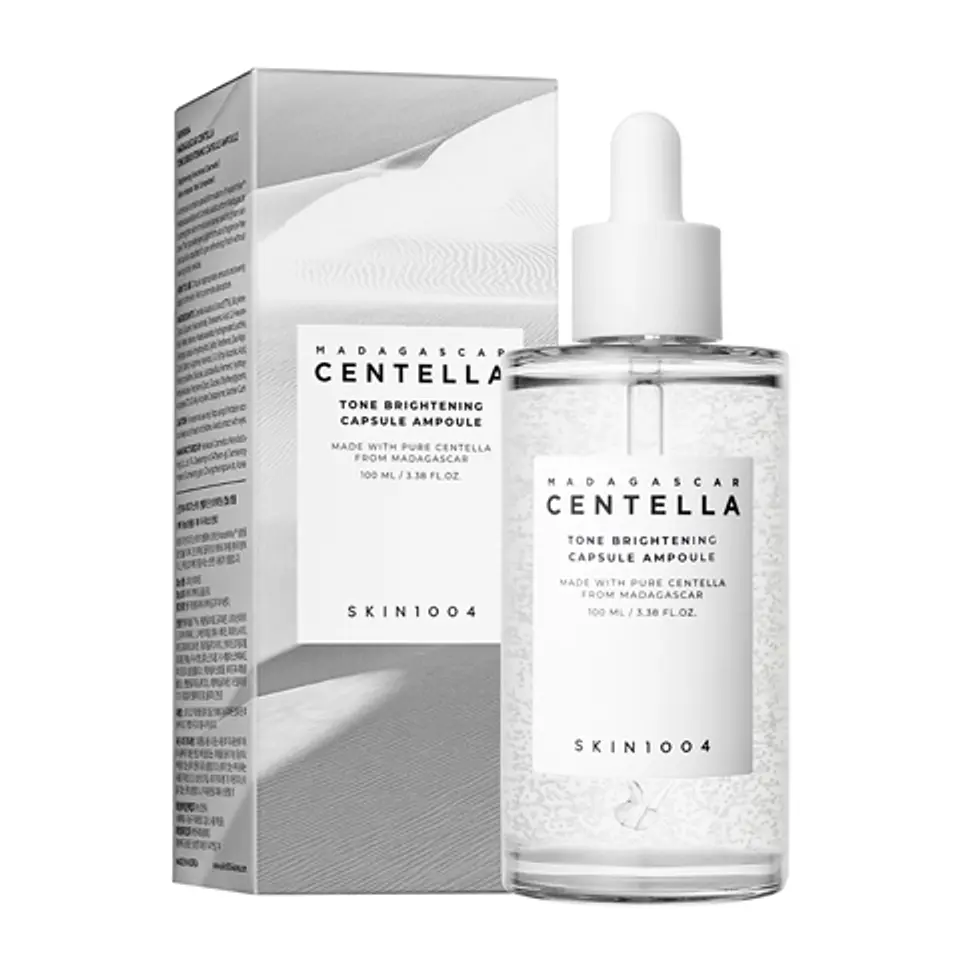 Madagascar Centella Tone Brightening Capsule Ampoule (SKIN1004) - 100ml Serum calmante y aclarante con 77% centella 4% niacinamida y 2% ácido tranexámico 1