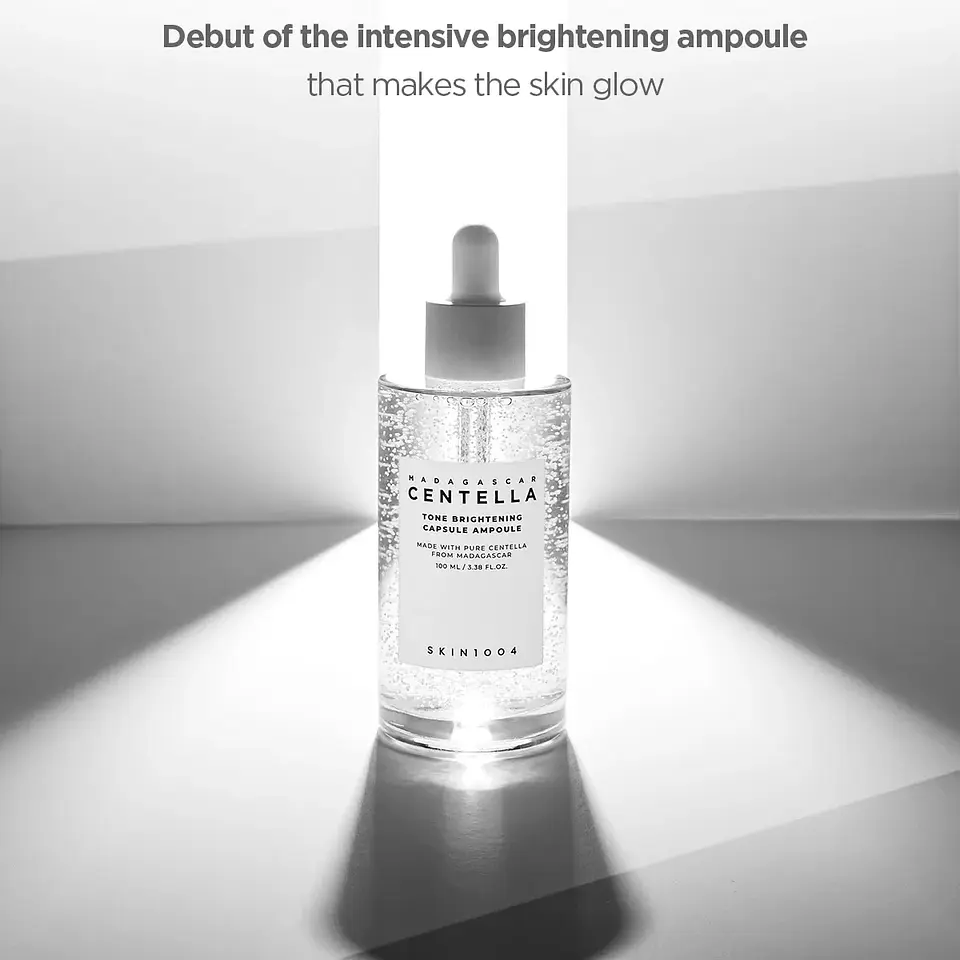 Madagascar Centella Tone Brightening Capsule Ampoule (SKIN1004) - 100ml Serum calmante y aclarante con 77% centella 4% niacinamida y 2% ácido tranexámico 3