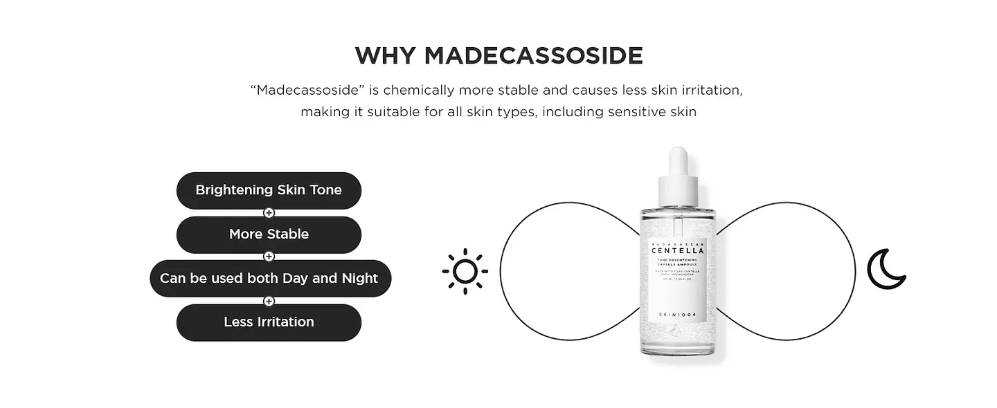 Madagascar Centella Tone Brightening Capsule Ampoule (SKIN1004) - 100ml Serum calmante y aclarante con 77% centella 4% niacinamida y 2% ácido tranexámico 8