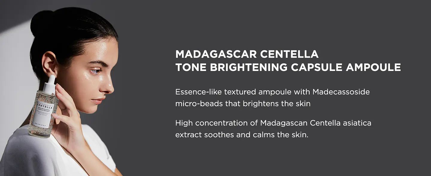 Madagascar Centella Tone Brightening Capsule Ampoule (SKIN1004) - 100ml Serum calmante y aclarante con 77% centella 4% niacinamida y 2% ácido tranexámico 12