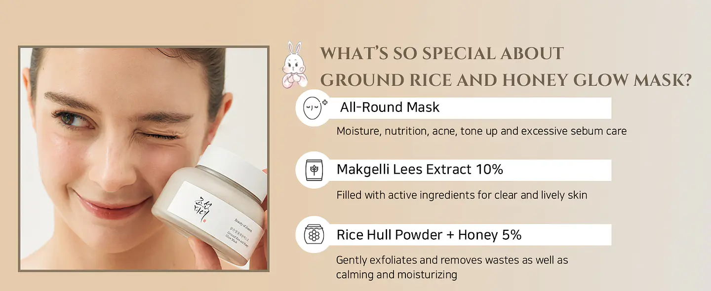 Ground Rice and Honey Glow Mask (Beauty of Joseon) - 150ml Mascarilla de limpieza aclarante con arroz 2