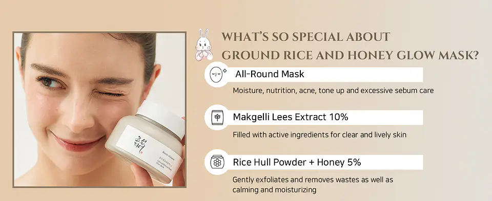 Ground Rice and Honey Glow Mask (Beauty of Joseon) - 150ml Mascarilla de limpieza aclarante con arroz 2