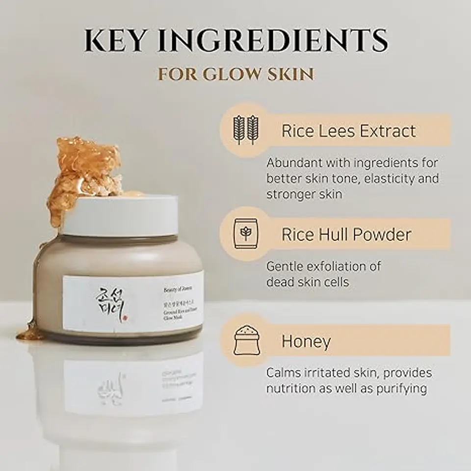 Ground Rice and Honey Glow Mask (Beauty of Joseon) - 150ml Mascarilla de limpieza aclarante con arroz 4