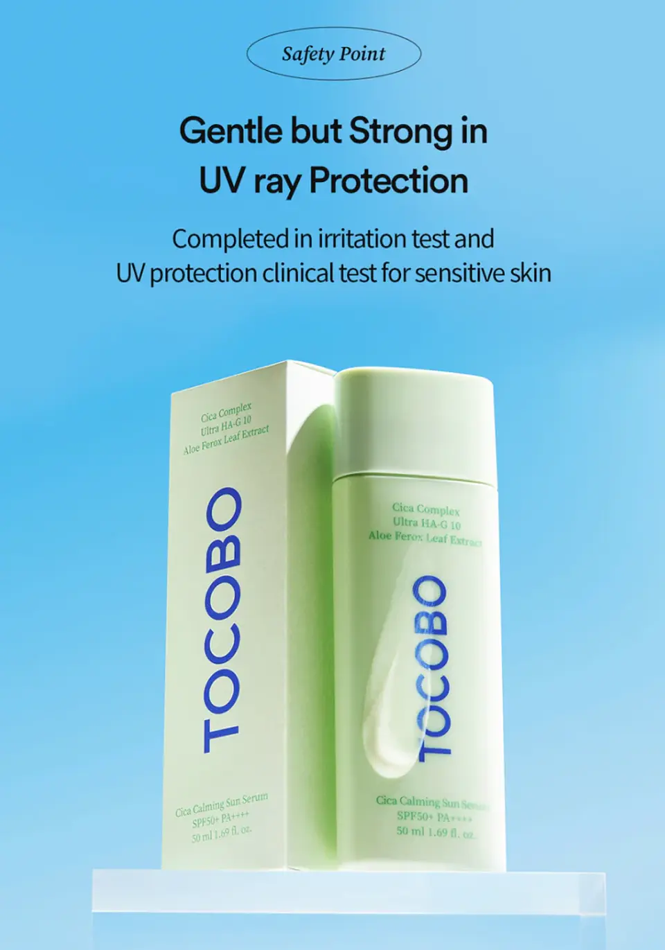 Cica Calming Sun Serum (TOCOBO) -50ml Protector solar con centella asiática 10