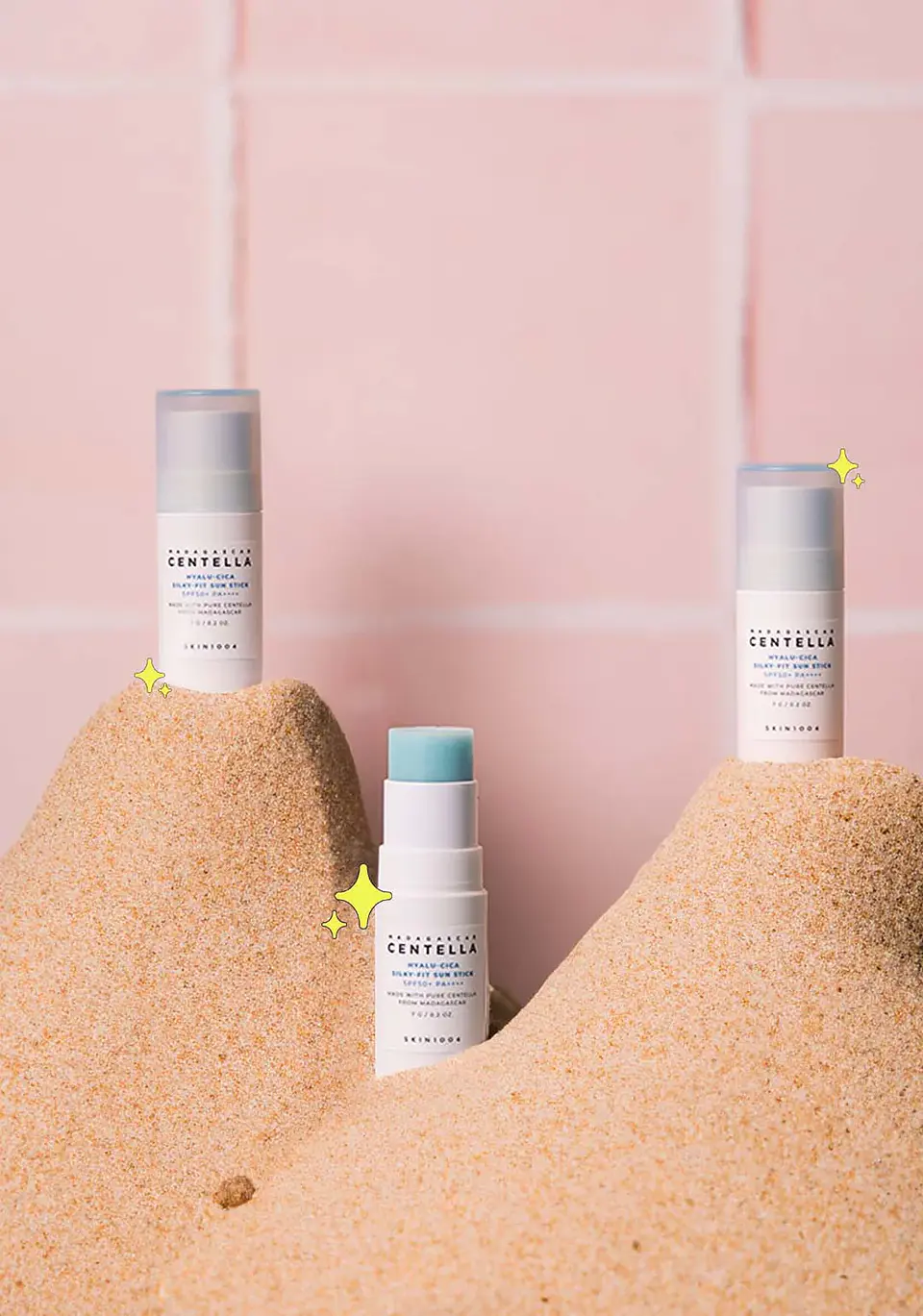 Madagascar Centella Hyalu-Cica Silky-Fit Sun Stick SPF50+ PA++++  (SKIN1004) - Versión mini 7gr Protector solar en barra pieles sensibles con ácido hialurónico y centella asiática 3