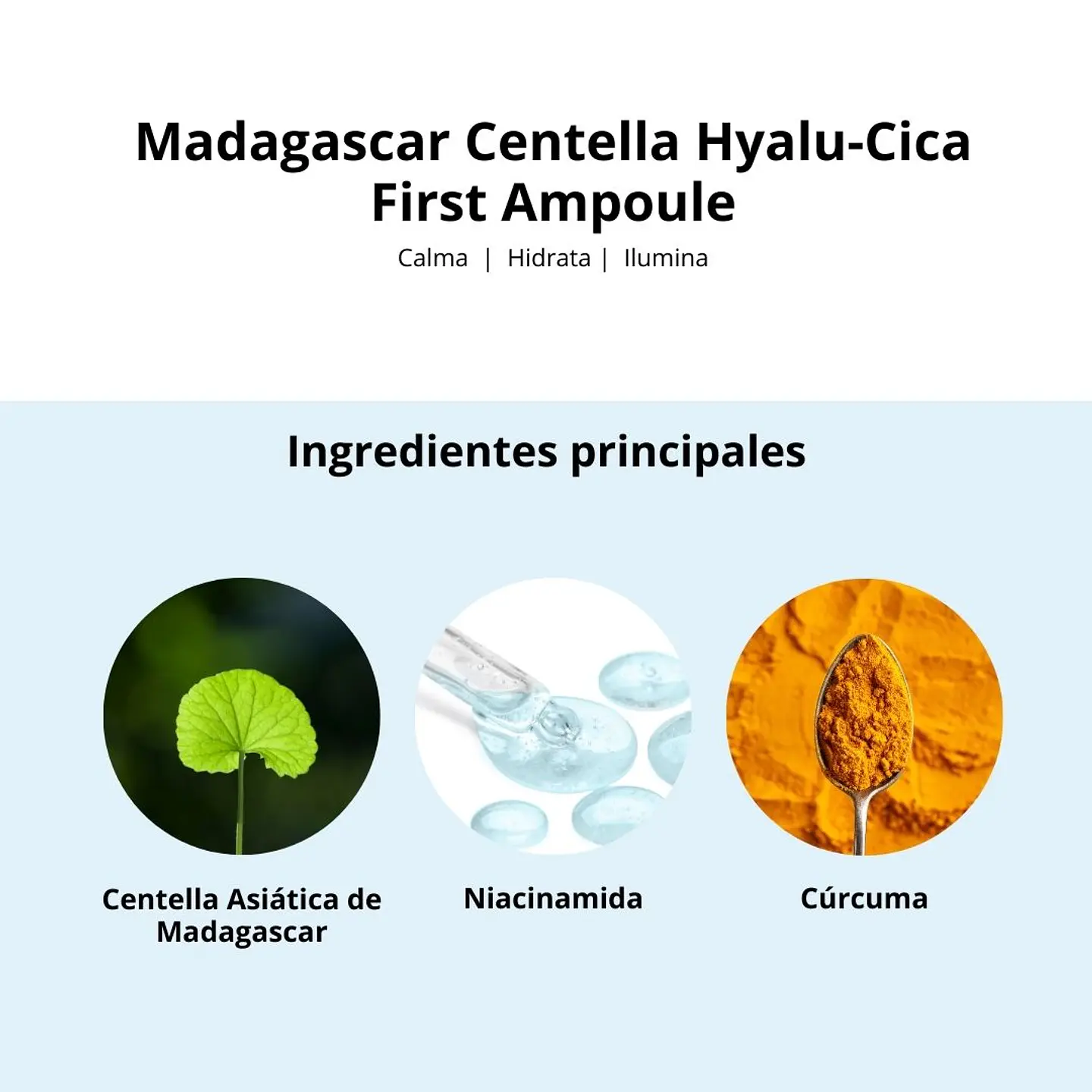 Madagascar Centella Hyalu-Cica First Ampoule (SKIN1004) - 50ml Serum hidratante centella asiática y ácido hialurónico 2